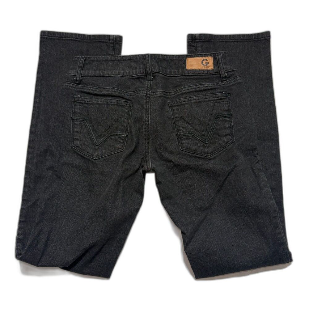 G by Guess (GBG) Low Rise Estelle Straight Black Denim - Size 28 EUC - Picture 3 of 12